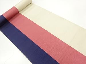 アンティーク　縞模様織出し八寸帯地反物